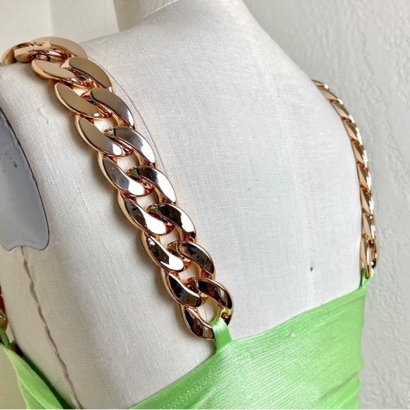 $650 Bronx & Banco Nadia MIDI Dress in Neon Mint - Picture 9 of 12